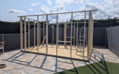 neues Gartenhaus – Wände bauen