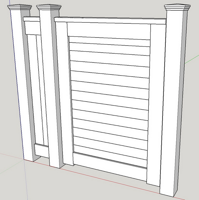 sketchup Gartentor bauen