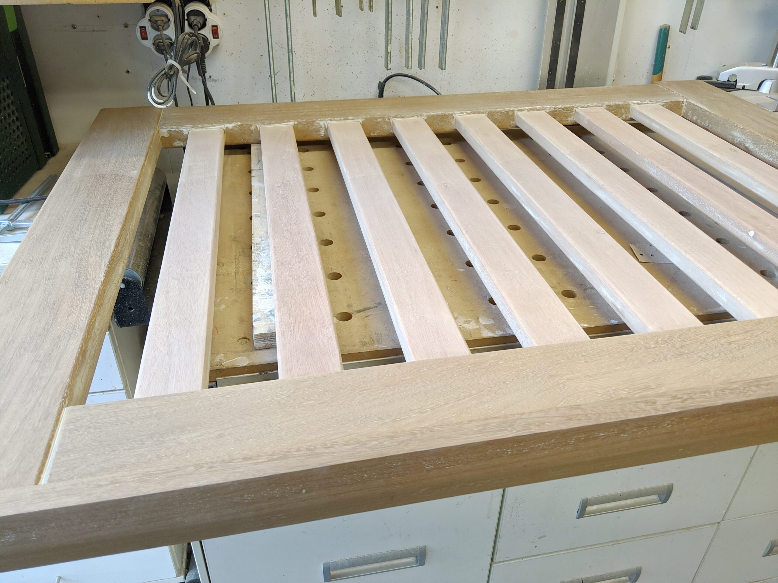 Rahmen Renovierung Gartenbank