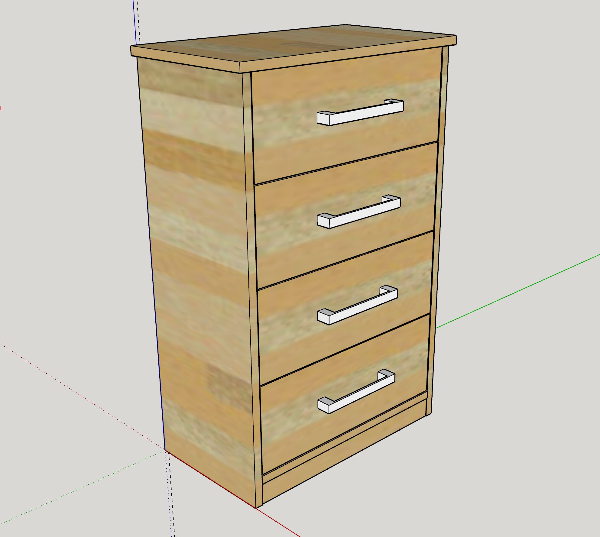 Schrank mit 4 Schubladen