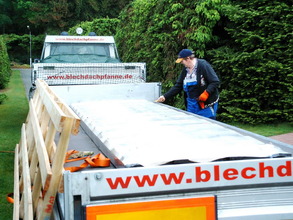 Anlieferung Mobilheim Dach