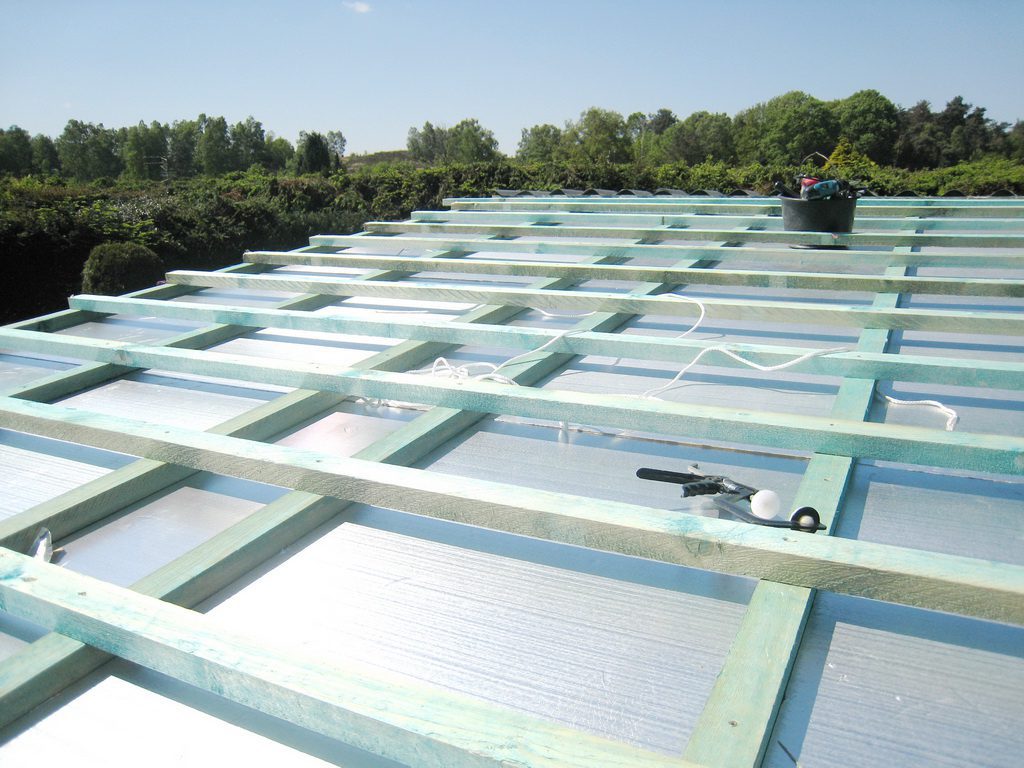 fertiger Unterbau Mobilheim Dach