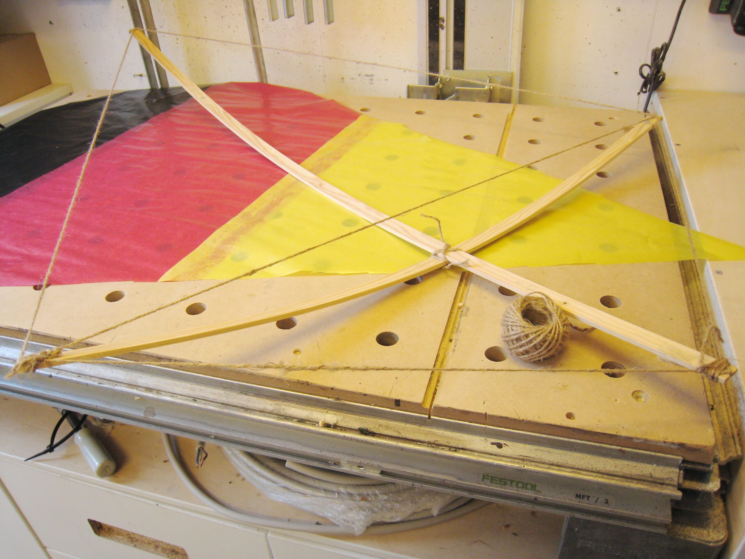 längs spannen Drachen bauen