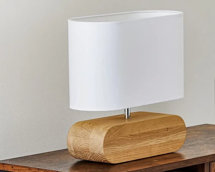 Tischlampe aus Eiche