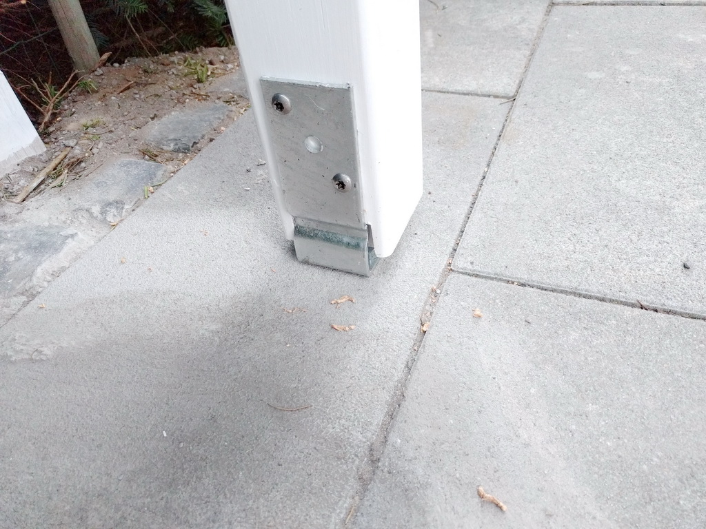 Pfostenfuss1 Gartentor bauen