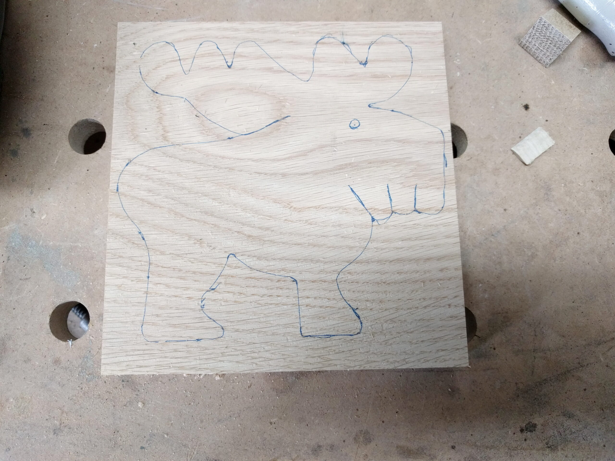 Elch Eiche Adventskranz bauen