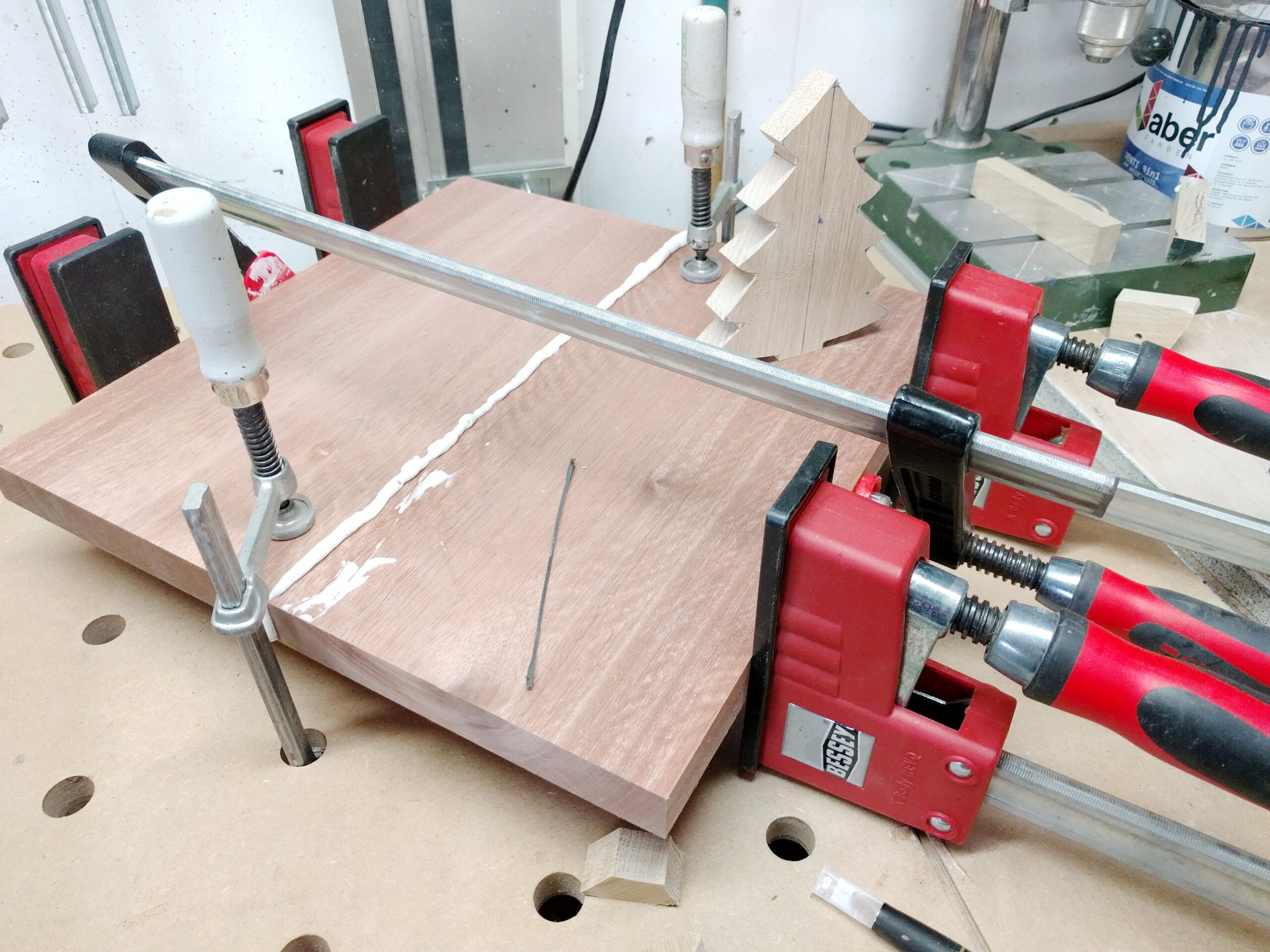 Meranti-Leimholz Adventskranz bauen