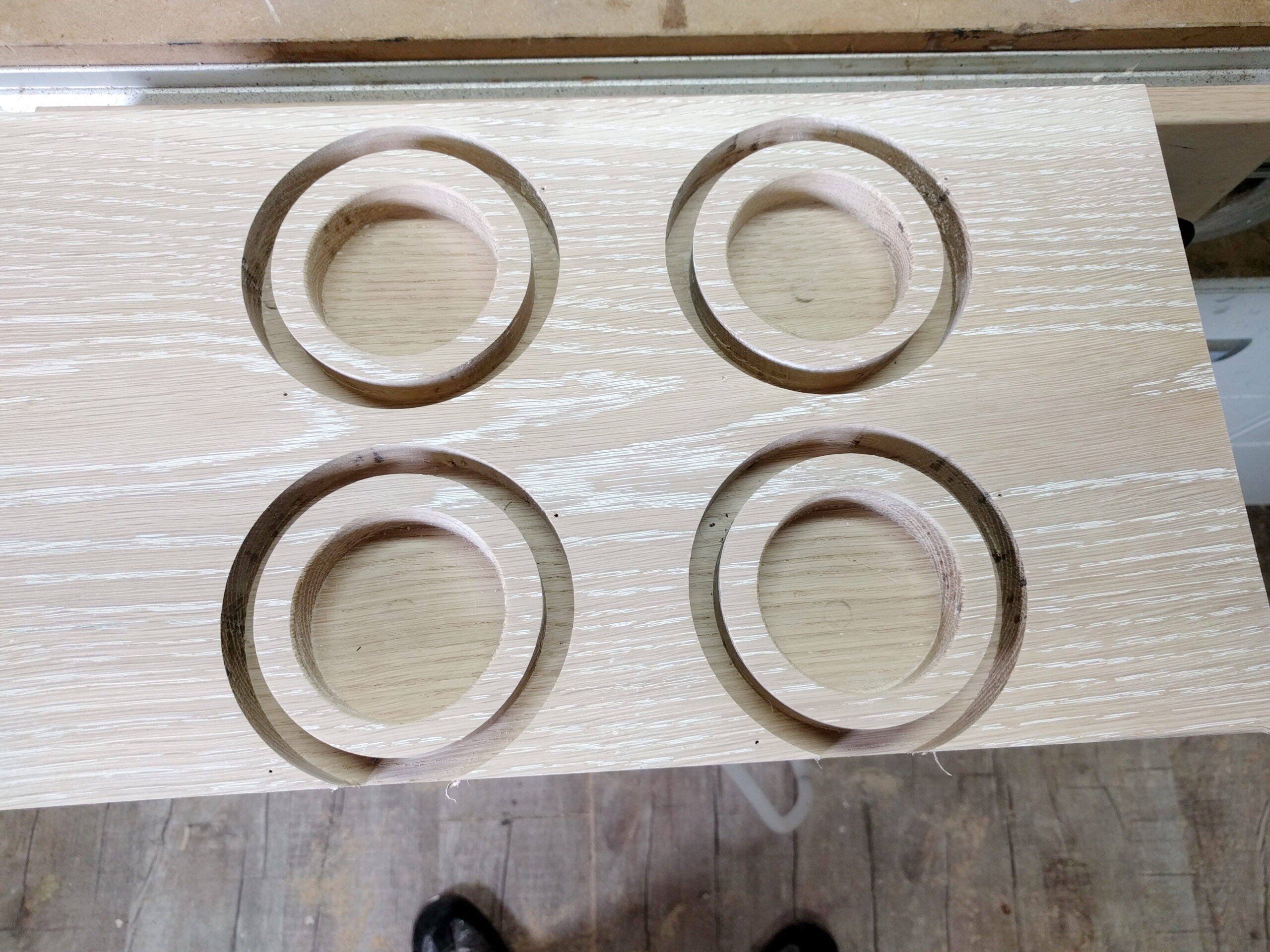 innen fräsen Adventskranz bauen