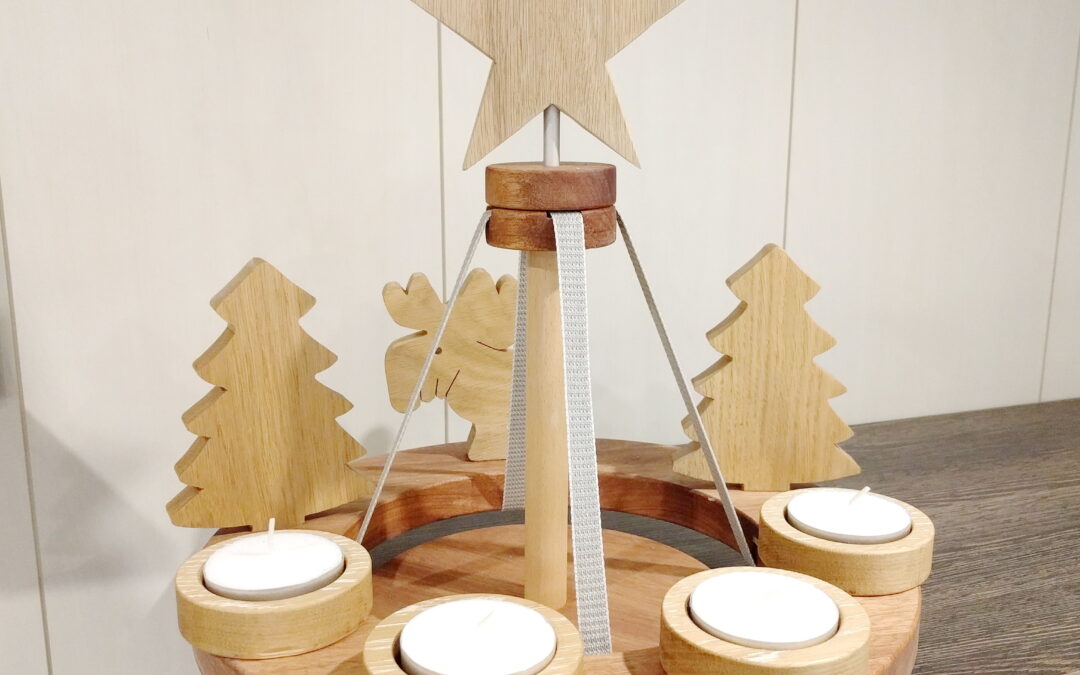 Minimalistischer Adventskranz zum Selbermachen
